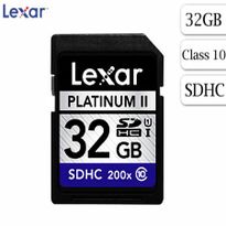 FREE SHIPPING! Lexar PLANTINUM II SDHC 32GB Memory 32 G SD HC Card Hi-Speed 200X Class 10