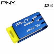 FREE SHIPPING! PNY Lightning Attache 32GB 32G USB 3.0 Flash Pen Drive Metal Swivel Capless Blue