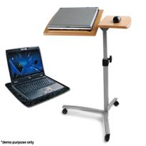 Portable Beige Laptop Table + Cooling Mat Combo