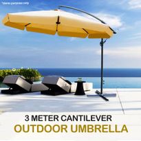 3M Beige Cantilever Garden Umbrella Outdoor
