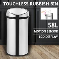 58L Automatic Sensor Rubbish Bin S/S Touch Less Dust Bin