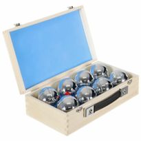 Deluxe Eight Ball Boule Set with Wooden Case