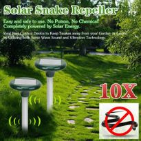 Free Shipping! 10 x Ultrasonic Solar Powered Snake & Pest Repeller