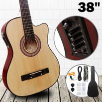 38" Steel String Cutaway Acoustic Electric Guitar Pack (Natural)