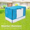 Wire Dog Cage Crate 30 inches with Tray + Cushion Mat + BLUE Cover Combo