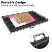 Wire Dog Cage Crate 42 inches with Tray + Cushion Mat + PINK Cover Combo