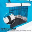 Wire Dog Cage Crate 48 inches with Tray + Cushion Mat + BLUE Cover Combo