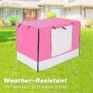 Wire Dog Cage Crate 48 inches with Tray + Cushion Mat + PINK Cover Combo