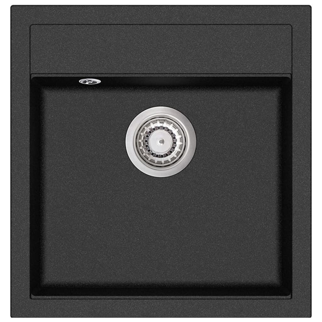 Granite Kitchen Sink Single Basin Black