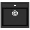 Granite Kitchen Sink Single Basin Black