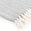 Throw Cotton Herringbone 220x250 cm Grey