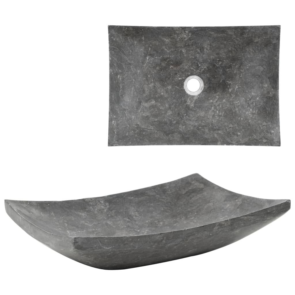 Sink 50x35x12 cm Marble Black