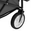 Folding Hand Trolley with Canopy Steel Grey