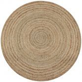 Area Rug Braided Jute 120 cm Round