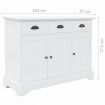 Sideboard with 3 Doors MDF and Pinewood 105x35x77.5 cm