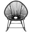 Outdoor Rocking Chair Black Poly Rattan