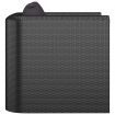 Single Sofa with Cushions Poly Rattan Black