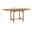 Extending Garden Table (110-160)x80x75cm Solid Teak Wood