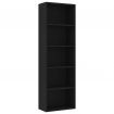5-Tier Book Cabinet Black 60x30x189 cm Chipboard