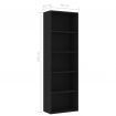 5-Tier Book Cabinet Black 60x30x189 cm Chipboard
