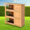 i.Pet Rabbit Hutch 91.5cm x 46cm x 116.5cm Chicken Coop Large House Cage Run Wooden Bunny Outdoor