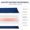 Heated Dog Pad Pet Cat Doggy Heating Bed Puppy Electric Heater Mat Thermal Protection XL 75x45cm