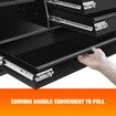 Truck Ute Steel Tool Boxes Storage Checker Plate Toolbox 140cm x 50cm x 75cm Black