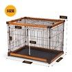 Dog Crate Puppy Playpen Doggy Cage Pet House Cat Kennel Home Enclosure WPC Frame Wire L