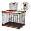 Dog Crate Puppy Playpen Doggy Cage Pet House Cat Kennel Home Enclosure WPC Frame Wire L