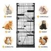 Large Cat Cage House Pet Crate Rabbit Bunny Hutch Ferret Kennel Playpen Home Wired 5 Tiers