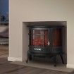 MAXKON Electric Fireplace Freestanding Stove Heater LED Flame Effect Log Fire 1800W