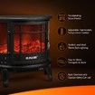 MAXKON Electric Fireplace Freestanding Stove Heater LED Flame Effect Log Fire 1800W