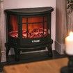 MAXKON Electric Fireplace Freestanding Stove Heater LED Flame Effect Log Fire 1800W