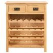 Wine Cabinet 72x32x90 cm Solid Oak Wood