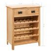 Wine Cabinet 72x32x90 cm Solid Oak Wood