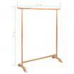 Clothes Rack 125x175 cm Solid Oak Wood