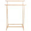 Clothes Racks 2 pcs Solid Oak Wood