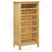 Wine Cabinet 56x32x110 cm Solid Oak Wood