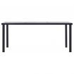 Dining Table Black and Concrete Grey 180x90x75 cm MDF
