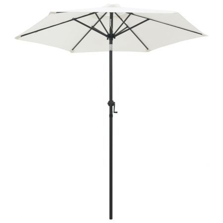 Parasol Sand White 200x211 cm Aluminium