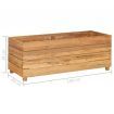 Planter 100x40x38 cm Recycled Teak and Steel