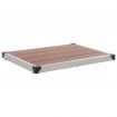 Outdoor Shower Tray WPC Stainless Steel 80x62 cm Brown