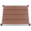 Outdoor Shower Tray WPC Stainless Steel 80x62 cm Brown