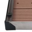 Outdoor Shower Tray WPC Stainless Steel 80x62 cm Brown