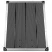 Outdoor Shower Tray WPC Stainless Steel 80x62 cm Grey