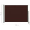 Patio Retractable Side Awning 80x300 cm Brown