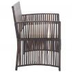 4 Piece Garden Lounge Set with Cushion Poly Rattan Brown