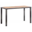 Garden Table Anthracite and Brown 123x60x74 cm Solid Acacia Wood