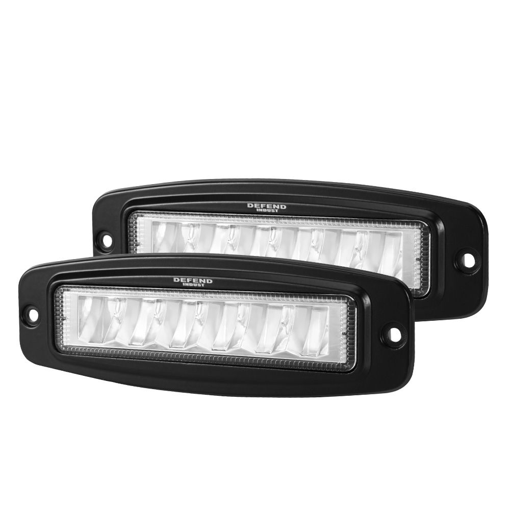 Pair Of 6 Inch LED Work Light Bars – Flood Beam, 6000K, For Truck SUV ATV 4WD
