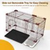 Dog Cage Crate Cat Kennel Doggy Playpen Puppy Enclosure Pet Home House Toilet Tray Wired XL